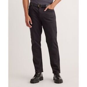 NWOT Quince Women Comfort Stretch Traveler 5-Pocket Pants Black 38 BROKEN BUTTON